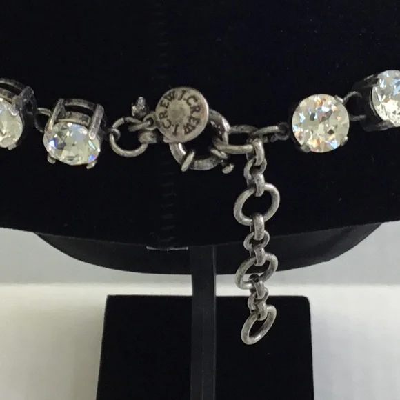 J.Crew Collection Rhinestone Martha Silver Statement Necklace - Picture 3 of 4